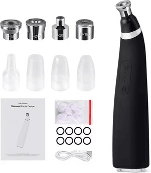 Inspire Essentials RadiancePro Diamond Microdermabrasion Facial Machine Home Use black