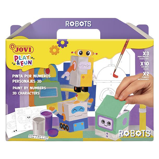 Jovi Play&Fun Plakatfarbe Set - Robots (10 ml) (2302-JV)