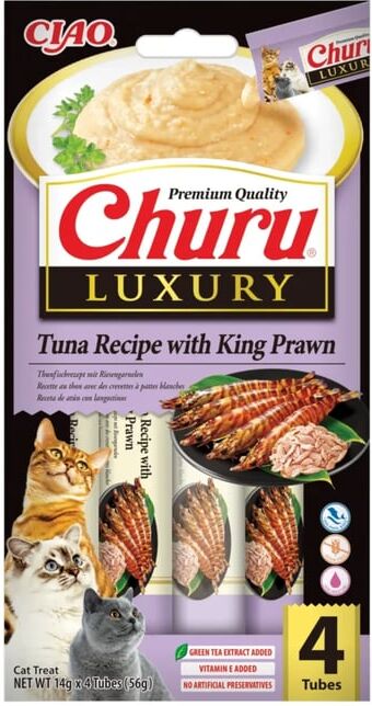 Churu Luxury Atún con Langostinos 12 uds de 4 uds