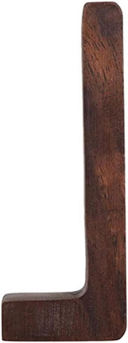 Decoratieve Houten Letters Alfabet Muurdecoratie Zelfklevend - 26 Stuks - Houtkleur