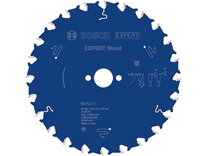 Bosch 1x EXPERT Wood corded cirkelzaagblad voor handcirkelzaag