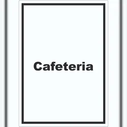 HB-Druck Cafeteria Aufkleber mit Text Restaurant mit Selbstbedienung hochkant A3 (297x420mm)