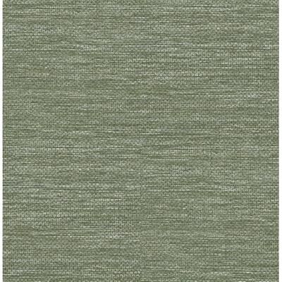 A-Street Prints Malin Moss Faux Grasscloth Wallpaper
