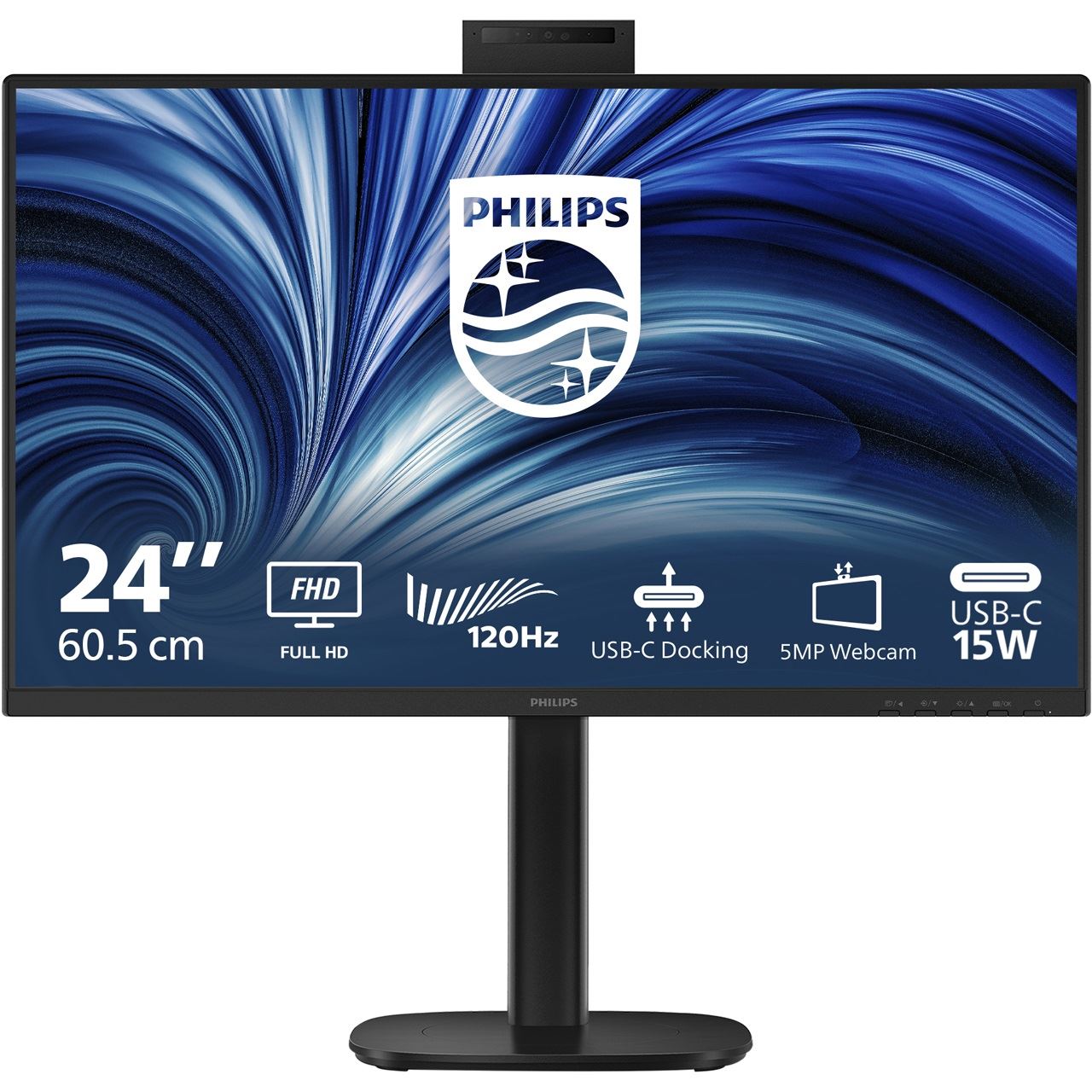 24" (60,96cm) Philips 3000er Serie 24B2U3301H schwarz 1920x1080 1xDisplayPort 1.4 / 1xHDMI 1.4 / 1x USB-C mit Displayport