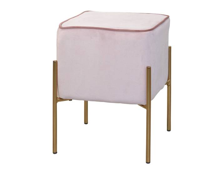 Repose-pieds capitonné Ostbirk I Ø 36cm Rose foncé/Rose