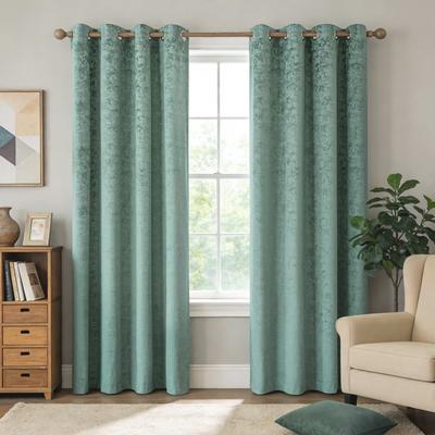 Awesome Home Fleece Textured Light Filtering Grommet Pair