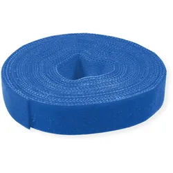 VALUE Klettband auf Rolle, 10mm, blau, 25 m