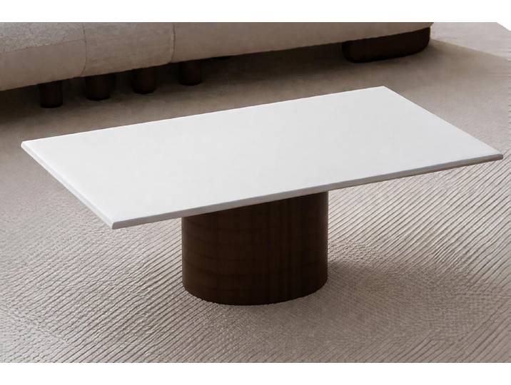 JVmoebel Couchtisch Robuster Weißer Couchtisch Rechteckiger Sofatisch Edle Holztische, Made in Europa