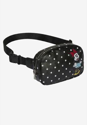 Women's Women's Disney Minnie Mouse Belt Bag Fanny Pack Waist Bag Crossbody by Disney in Black (Size ONE SIZE)
