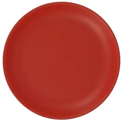 MONOUSO - Wiederverwendbare Plastikteller PP-MF Rot Ø21cm (6 Stück)