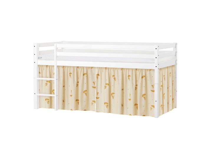 Spielbett HOPPEKIDS ECO Dream - Flexibles umbaubares Hochbett aus Massivholz , gelb, B:101cm H:105cm L:208cm, Vorhang: 100% Baumwolle, Matratzenbezug: 23% Bambus.77% Polyester, Matratze: Waterlily Matratzenkern, Betten, Spielbett, Vorhang aus 100% Baumwolle, Made in Europe, Höhe 105 cm