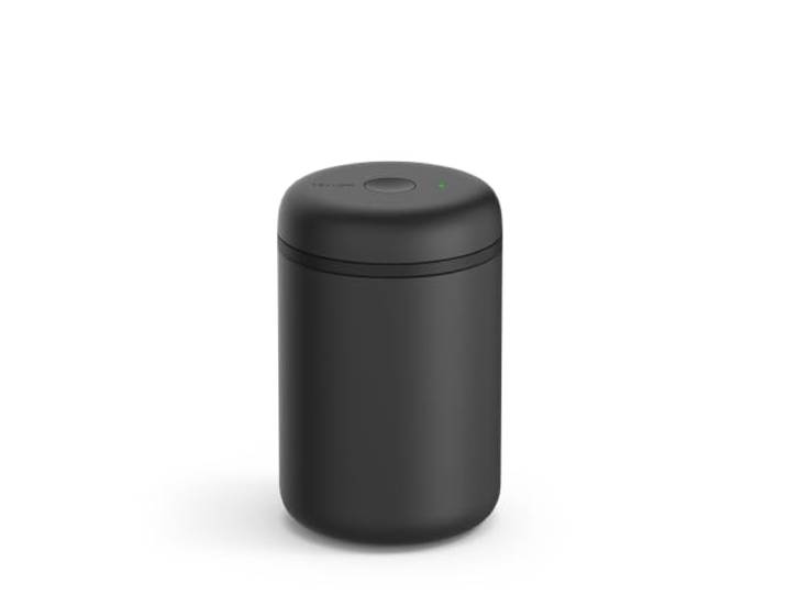 Fellow Atmos Elektrische Vakuum Kaffeedose Luftdicht, 1,2 L, Matt Schwarz Hält Kaffeebohnen 2x länger frisch per Knopfdruck, Kaffeebehälter Vorratsbehälter, Vakuumbehälter für Tee Gewürze Nüsse