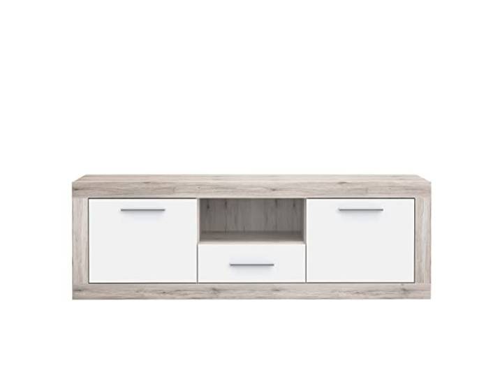 Newroom TV Lowboard Sandeiche Weiß stehend TV Schrank Wohnzimmer