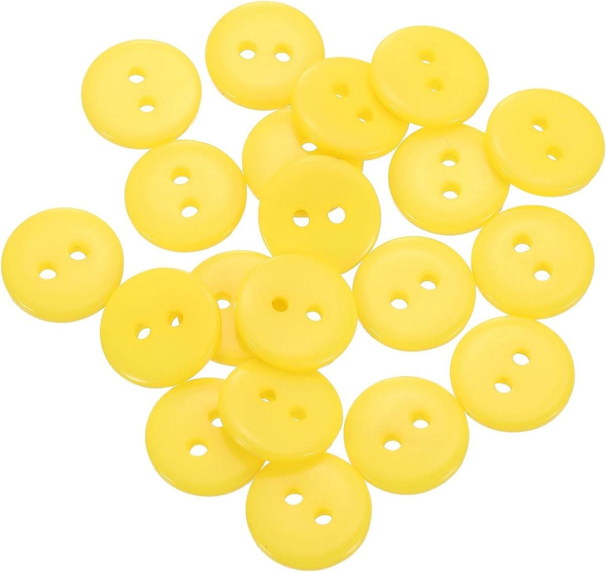 Hars Naaiknopen Geel - Decoratieve Twee-gaten Knopen voor Kleding - 12,5 mm
