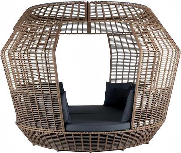 Designer Möbel Hochwertig Gartensofa Polster Braun Sofas Terrasse Couchen