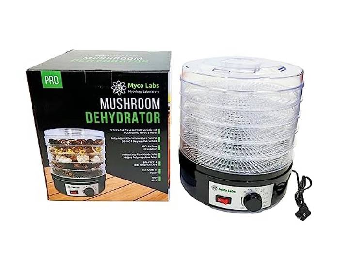 Myco Labs 350 Watt Mushroom Dehydrator mit einstellbarer Temperaturkontrolle und extra großen Trays
