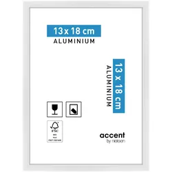 Nielsen Aluminium-Bilderrahmen Accent  13 x 18 / Weiß glanz
