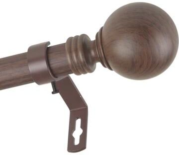 InStyleDesign Pellet 1 inch Faux Wood Curtain Rod