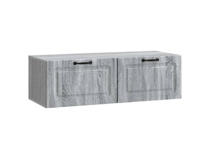 Favemtsl TV-Schrank Wandmontiert TV Lowboard Graues Sonoma 98x41x30 cm Kompaktes Hängeboard aus Holzwerkstoff mit 2 Klappen, perfekt für Wohnzimmer und Schlafzimmer bis 60 kg Belastbarkeit.