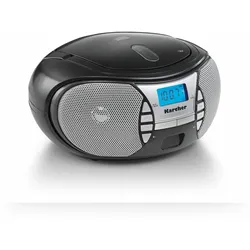 Kärcher Karcher RR 5025-B tragbares CD Radio (CD-Player, UKW Radio, Batterie/Netzbetrieb, AUX-In) schwarz