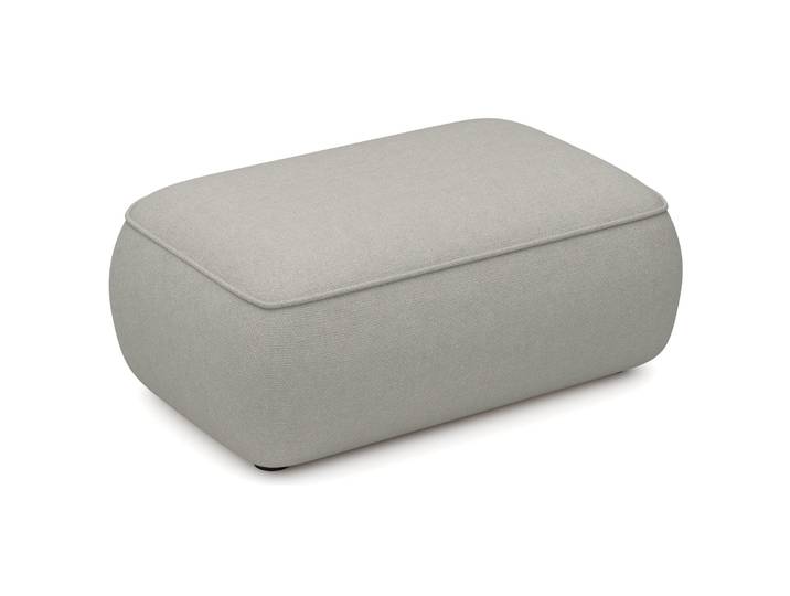 Ovo Hocker grau, pflegeleichter Chenille