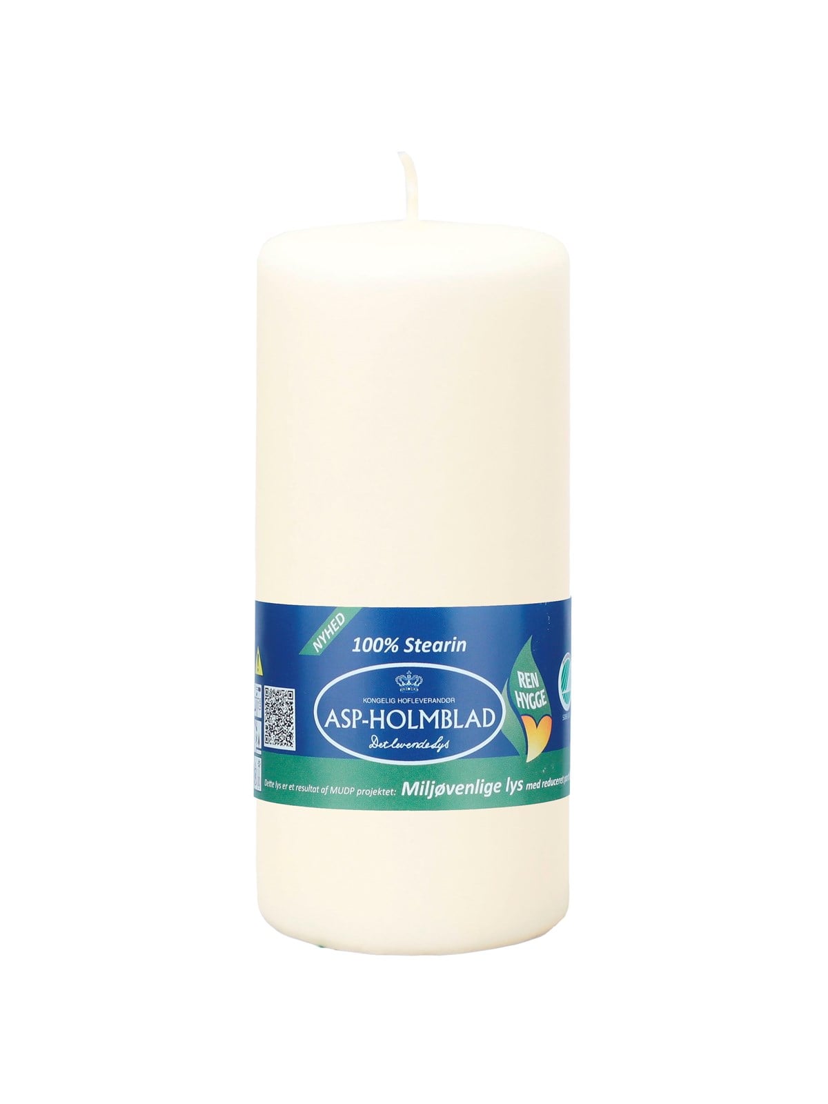 Asp-Holmblad Emissionsarme Stumpenkerze Creme