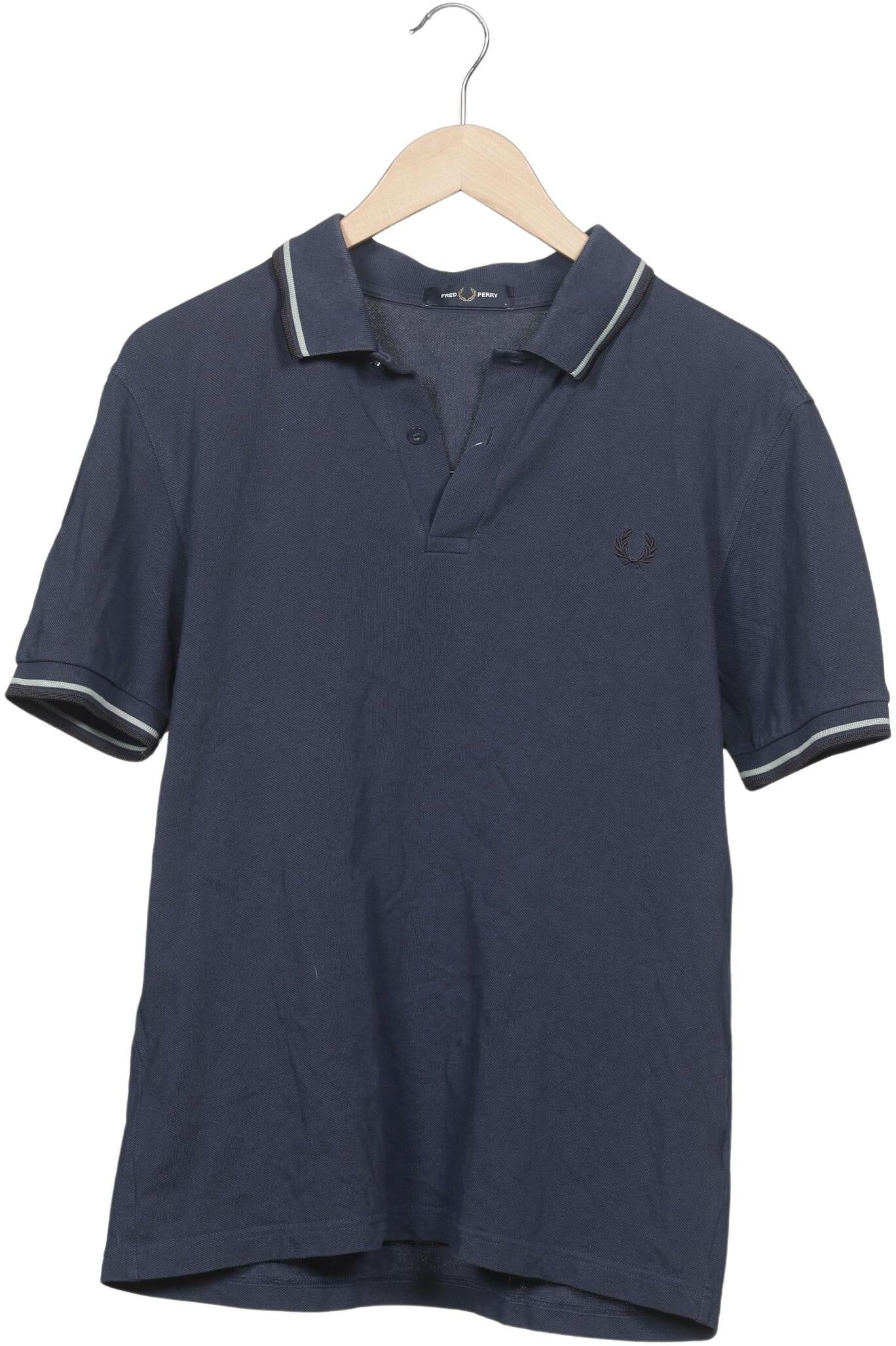 Fred Perry Herren Poloshirt, Marineblau, Gr. L, Baumwolle - Second Hand