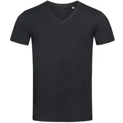 Stedman James Organic Men V-Neck Schwarz Ökologische Baumwolle X-Large Herren