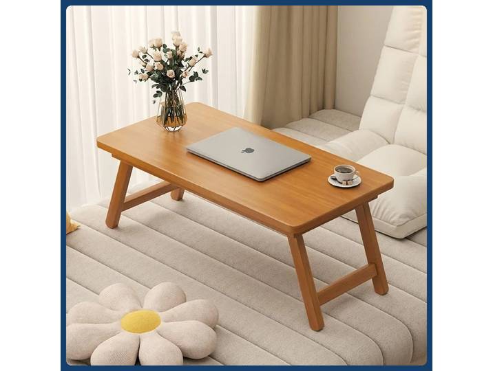 Table basse Tatami pliable-table basse de Style japonais pour baie vitrée et salon, Table à thé de lit Portable, table basse