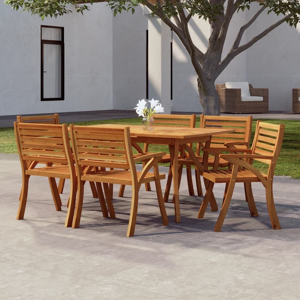The Living Store Gartentisch 150x90x75 cm Massivholz Akazie