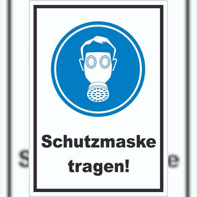 HB-Druck Schutzmaske tragen Aufkleber A0 (841x1189mm)