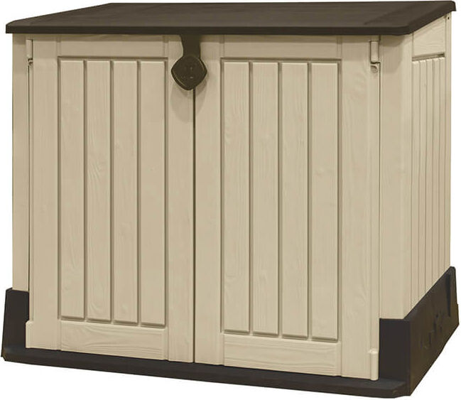keter 17210427 Baule Porta Attrezzi Da Esterno Cm 132 X 71,5 X H.113,5 Beige - 17210427