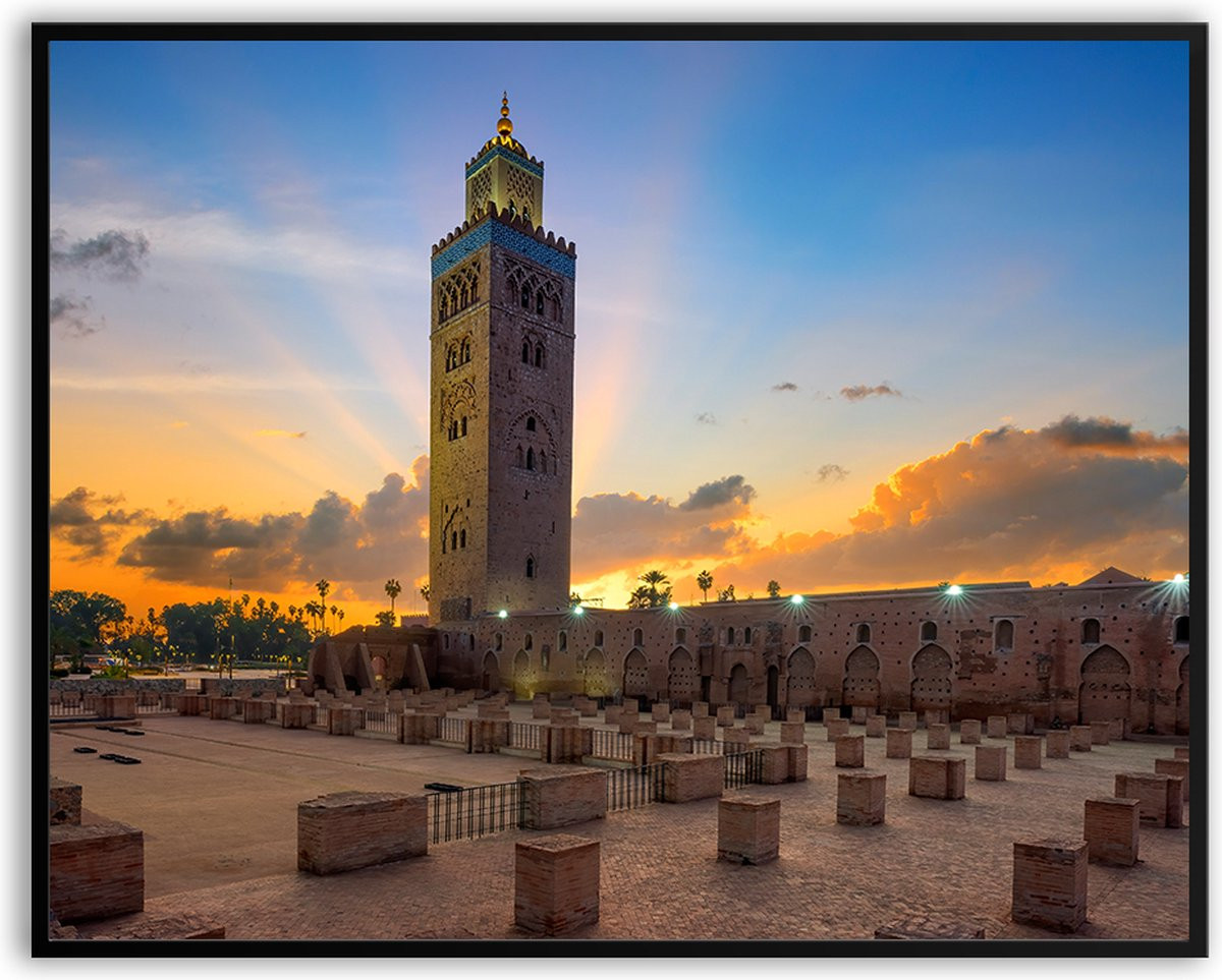 Fotolijst Marrakesh Moskee met glas, 50 x 70 cm