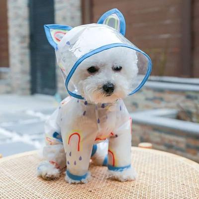 Uplift Treasures Waterproof Hooded Dog Raincoat blue s