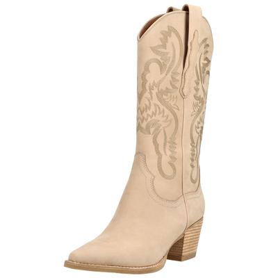 Bikerboots JEFFREY CAMPBELL "Jeffrey Campbell Stiefel Nubukleder", Damen, Gr. 39, beige, Nubukleder, Schuhe Bikerboots
