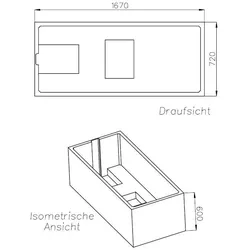 Neuesbad Wannenträger für Ravak Sonata 170x75 SW84411