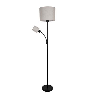 NÄVE Stehlampe "Filomena", schwarz, 2, Ø 30,1cm H: 165cm, 1 Stk., Leuchten, Schirm braun, inkl. Lesearm, inkl. Druckschalter, H: 165cm, Stehlampe