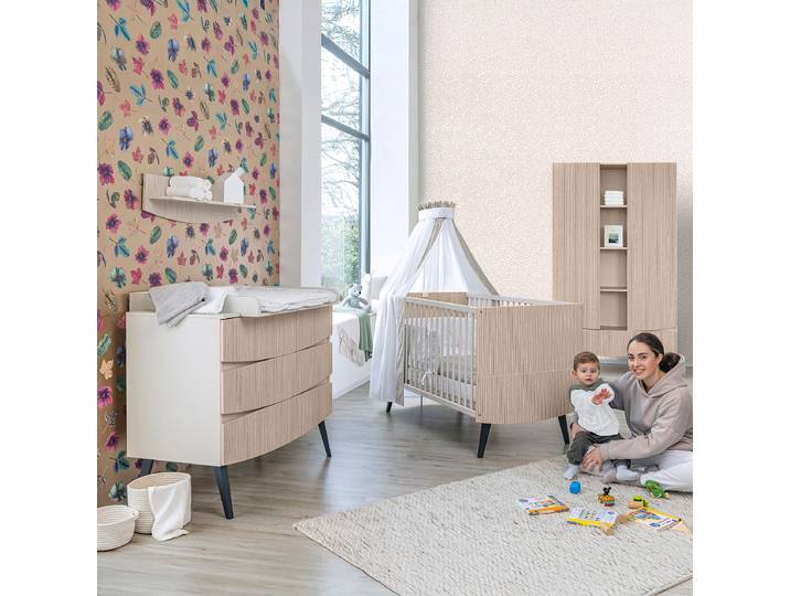 Ensemble de chambre bébé - 3 élém. 70 x 140cm Beige
