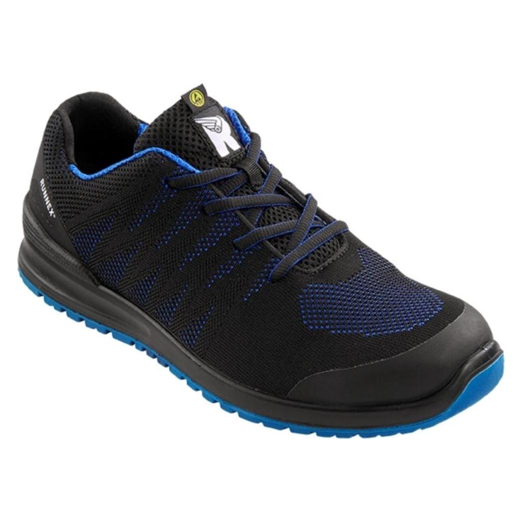 BIG Arbeitsschutz S1P-ESD-Sicherheitshalbschuhe schwarz/blau,Gr.38 (S1P, 38) (228247)