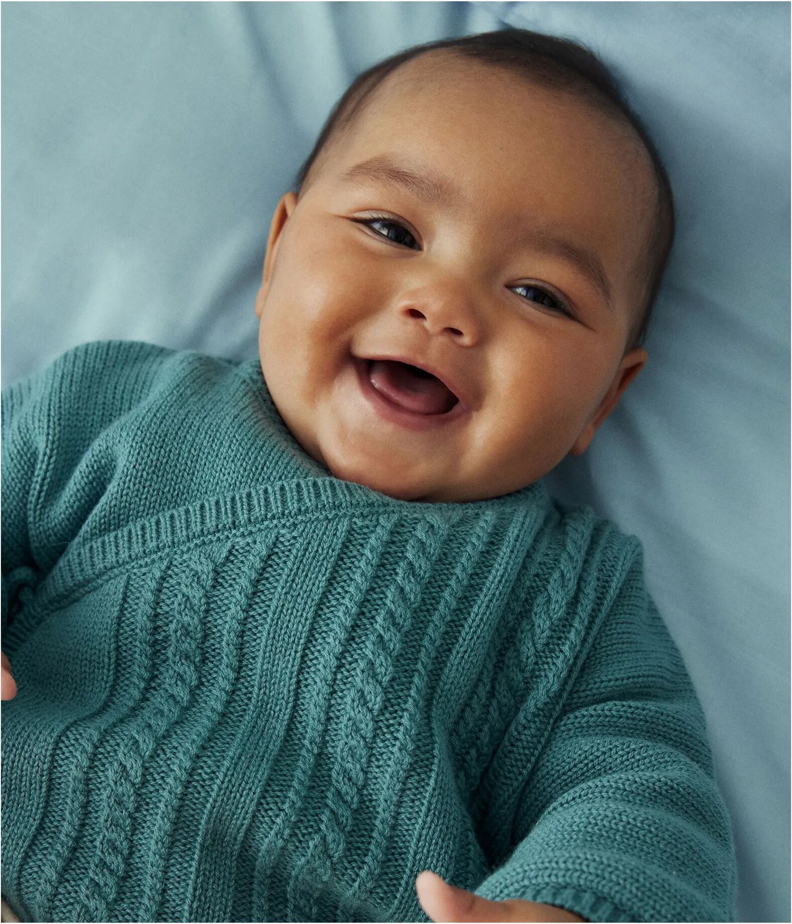 Petit Bateau Cardigan Maille Bébé Vert 12 mois