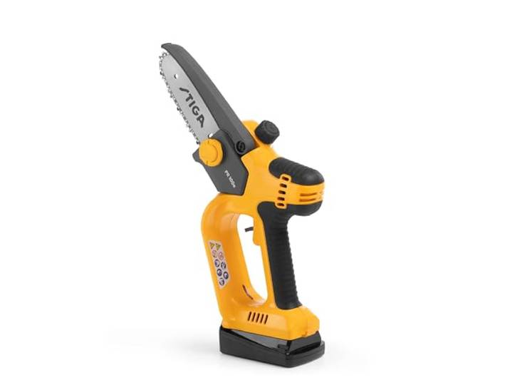 STIGA PR 100e Scie d'élagage 20V 2Ah\, coupe jusqu'à 120 brins\, légère\, lubrification automatique\, batterie et chargeur inclus\, compatible perche.