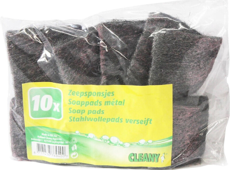 Cleany Staalwol met Zeep Set van 10 stuks