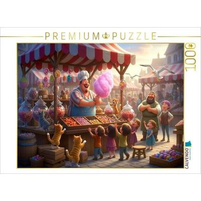CALVENDO Puzzle Glückliche Zeiten mit ganz viel Zucker - Kinder auf dem Markt | 1000 Teile Lege-Größe 64x48cm Foto-Puzzle für glückliche Stunden