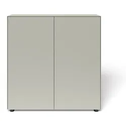 Container mit 2 Türen Connect MDF stone matt lackiert grau H 102 cm 100x102x48