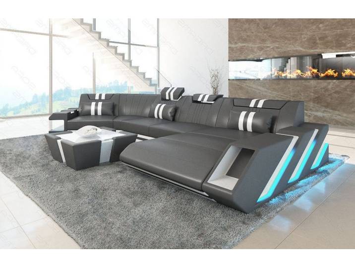 Leder Couch Apollonia C-Form