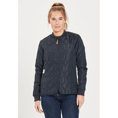 Outdoorjacke WEATHER REPORT "Piper", Damen, Gr. 36, blau (dunkelblau), 100% Polyester, kariert, normal, ohne Ausschnitt, Jacken Outdoorjacke, mit elastischen Bündchen