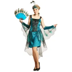 Pfau-Kostüm "Feder" für Damen