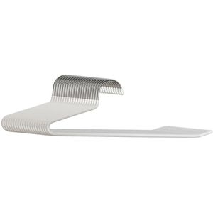 Relaxdays Hosenbügel 100520211059, aus Metall, Einfachbügel mit rutschfestem Bezug, weiß, 35cm, 20 Stück