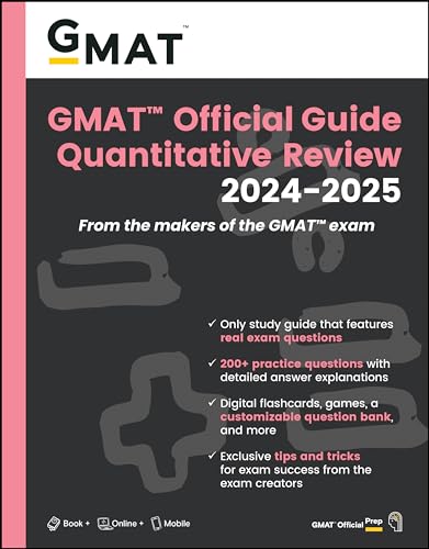 GMAC (Graduate Management Admission Council) - GMAT Official Guide Quantitative Review 2024-2025: Book + Online Question Bank: From the Makers of the GMAT Exam; Only Study Guide that Features Real ... Exclusive Tips and Tricks for Exam Success - Preis vom
