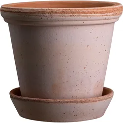 Flora Blumentopf 14 cm rosa mit Untersetzer